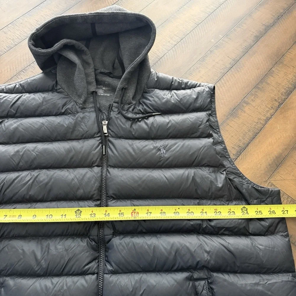 Polo Ralph Lauren Black Performance Zip - Hooded Puffer Vest Jacket - 2XL - Picture 7 of 7